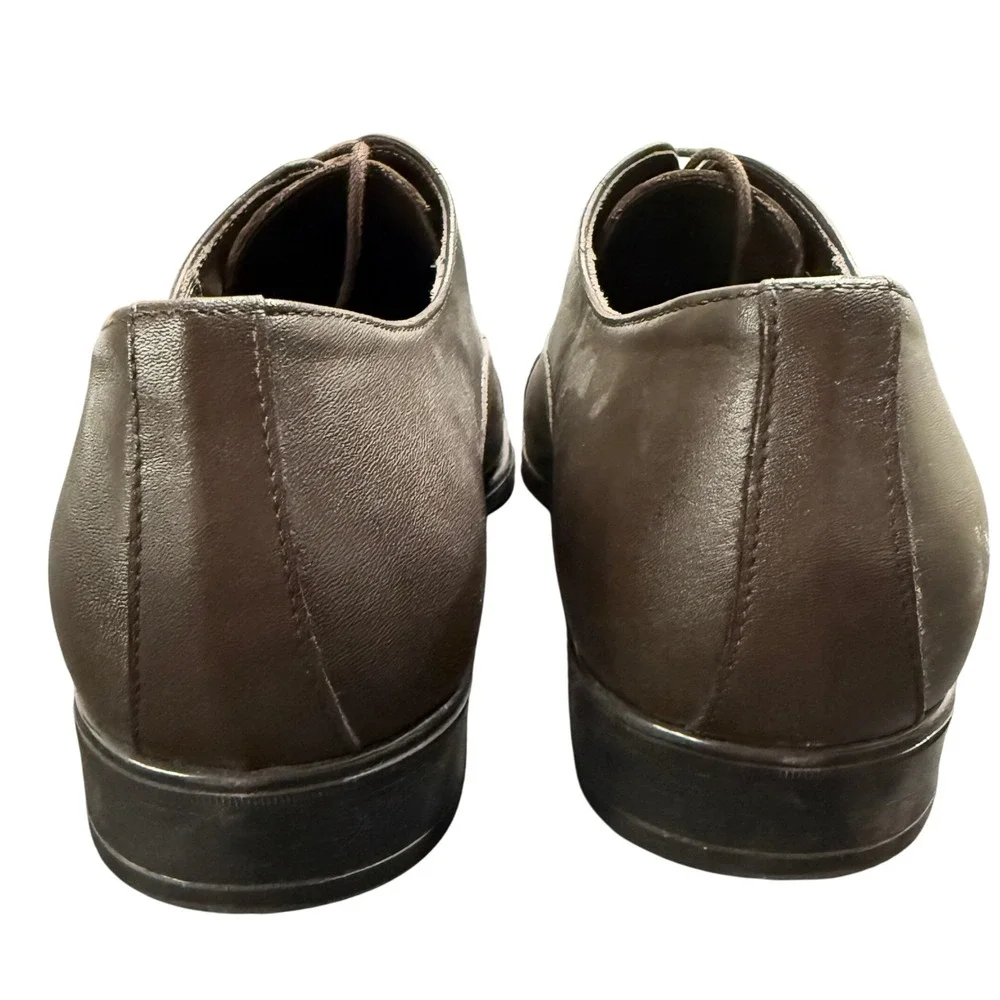 Bruno Magli Men's Brown Leather Oxford Dress Shoes Cap Toe Made in Italy‎ 13
